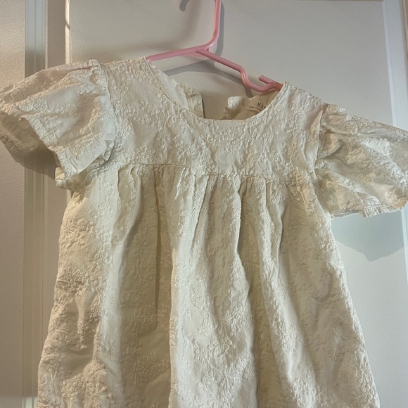 Bundle 2 pc outfit Polo Ralph Lauren White Floral Ruffle Shorts & Kendi shirt - Picture 3 of 13